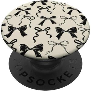 PopSockets Bow Phone Grip – Vintage Neutral Bows PopSockets PopGrip for MagSafe(Adhesive PopGrip)