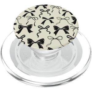 PopSockets Bow Phone Grip – Vintage Neutral Bows PopSockets PopGrip for MagSafe(Magnetic PopGrip)