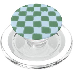 PopSockets Phone Grip – Blue Green Checker PopSockets PopGrip for MagSafe(Magnetic PopGrip)