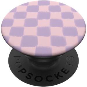 PopSockets Phone Grip – Pink & Purple Checker PopSockets PopGrip for MagSafe(Adhesive PopGrip)