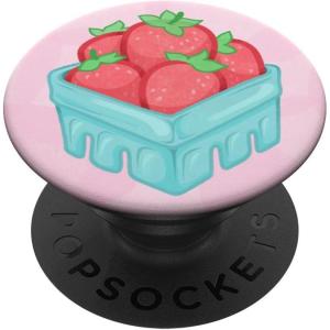 PopSockets Phone Grip – Strawberry Basket PopSockets PopGrip for MagSafe(Adhesive PopGrip)