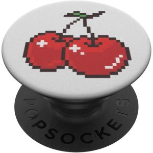 PopSockets Phone Grip & Stand – 8 Bit Cherries PopSockets PopGrip for MagSafe(Adhesive PopGrip)