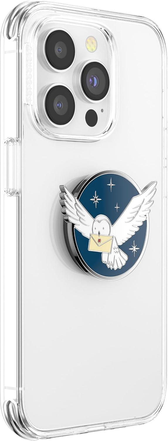 imagePopSockets Phone Grip for MagSafe Secure Magnetic Phone Grip amp Stand HandsFree Kickstand Wireless Charging Compatible Harry Potter Enamel Deathly HallowsHedwig