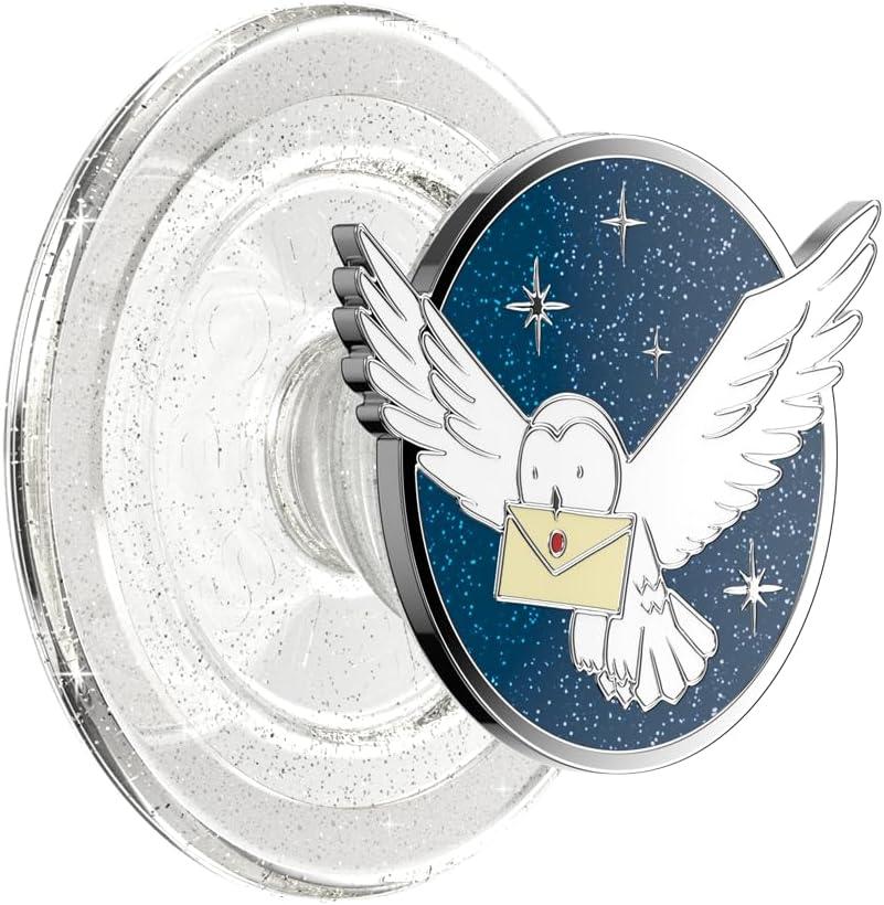 imagePopSockets Phone Grip for MagSafe Secure Magnetic Phone Grip amp Stand HandsFree Kickstand Wireless Charging Compatible Harry Potter Enamel Deathly HallowsEnamel Hedwig