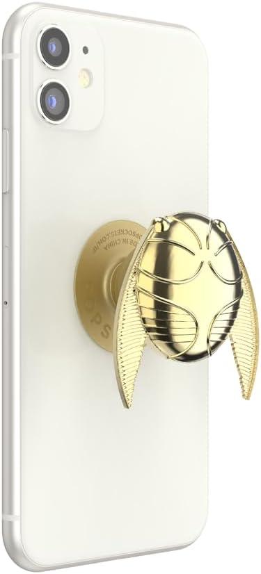 imagePopSockets Phone Grip for MagSafe Secure Magnetic Phone Grip amp Stand HandsFree Kickstand Wireless Charging Compatible Harry Potter Enamel Deathly HallowsGolden Snitch