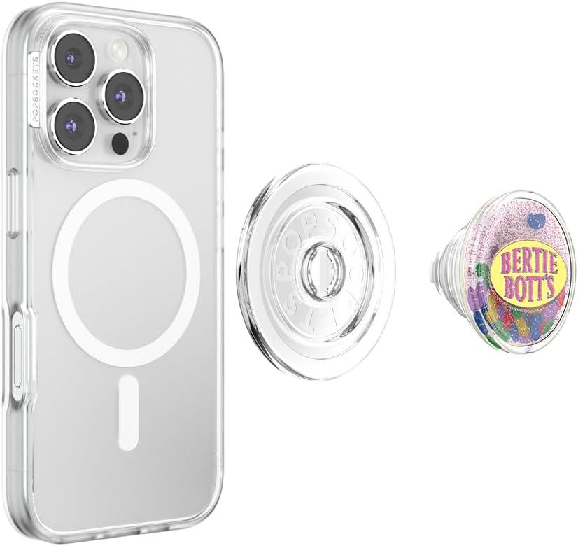 imagePopSockets Phone Grip for MagSafe with Kickstand Magnetic Stand Swappable Top Secure Hold for iPhone MagSafe Cases Phone amp Tablet Grip Harry Potter Tidepool Bertie Botts