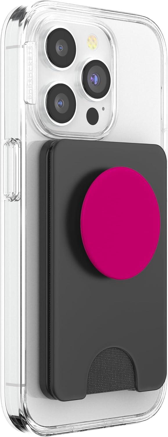 imagePopSockets Phone Grip with Expanding Kickstand Magenta PopSockets Adhesive PopGripMagnetic PopWallet