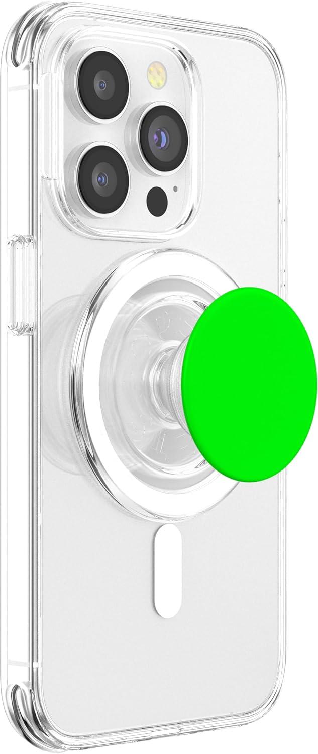 imagePopSockets Phone Grip with Expanding Kickstand Neon Green PopSockets Adhesive PopGripMagnetic PopGrip