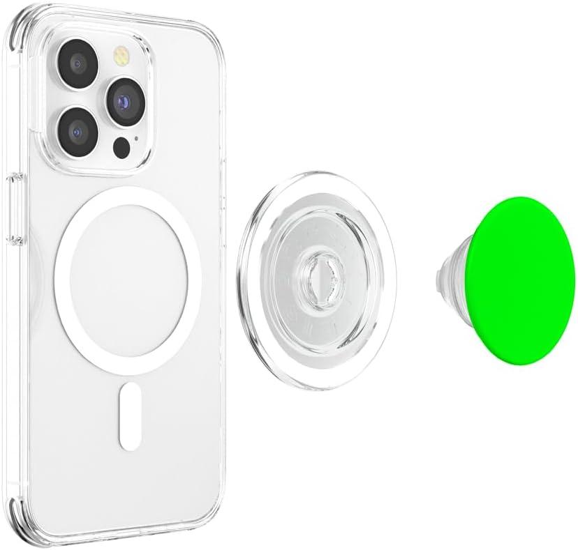 imagePopSockets Phone Grip with Expanding Kickstand Neon Green PopSockets Adhesive PopGripMagnetic PopGrip