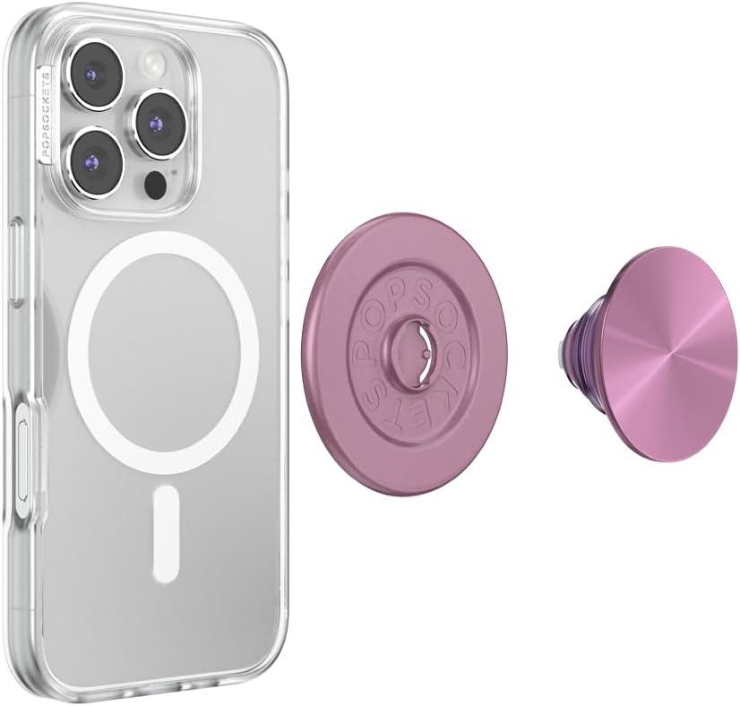 imagePopSockets Phone Grip with Expanding Kickstand Adhesive Grip Rose GoldMauve Radial