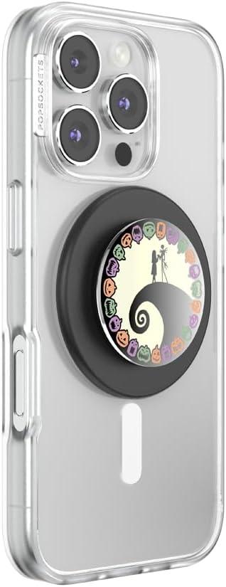 imagePopSockets Phone Grip with Expanding Kickstand Adhesive Grip Nightmare Before Christmas Nightmare IconEnamel Scary Love Dusk