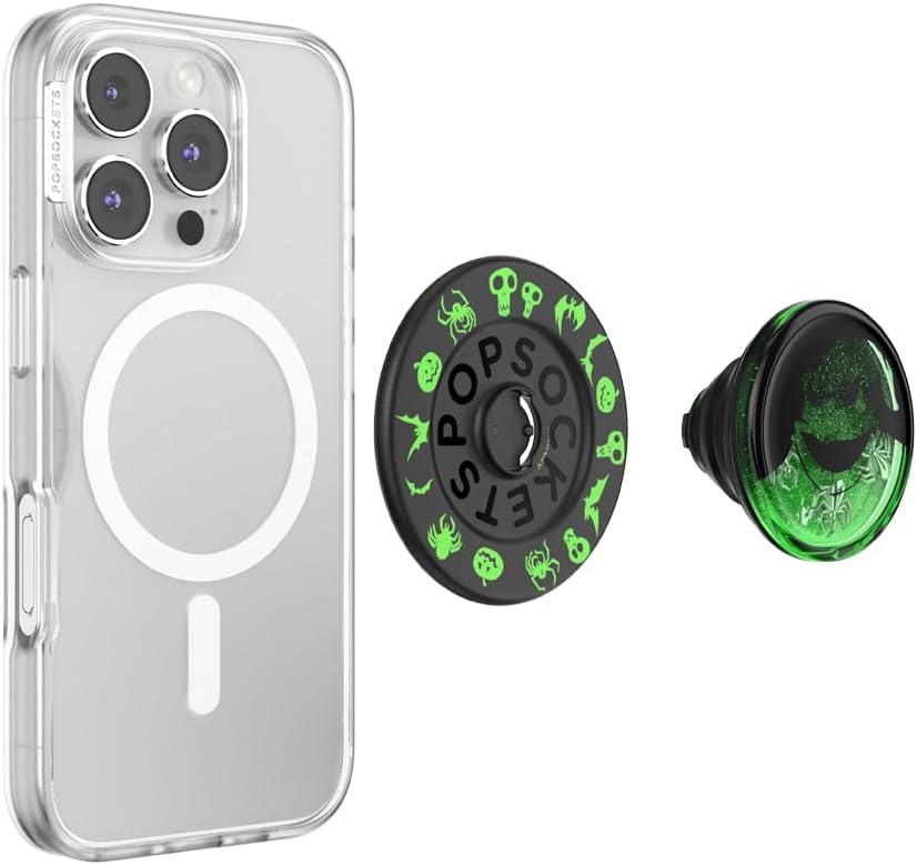 imagePopSockets Phone Grip with Expanding Kickstand Adhesive Grip Nightmare Before Christmas Nightmare IconTidepool Meanest Bug Around