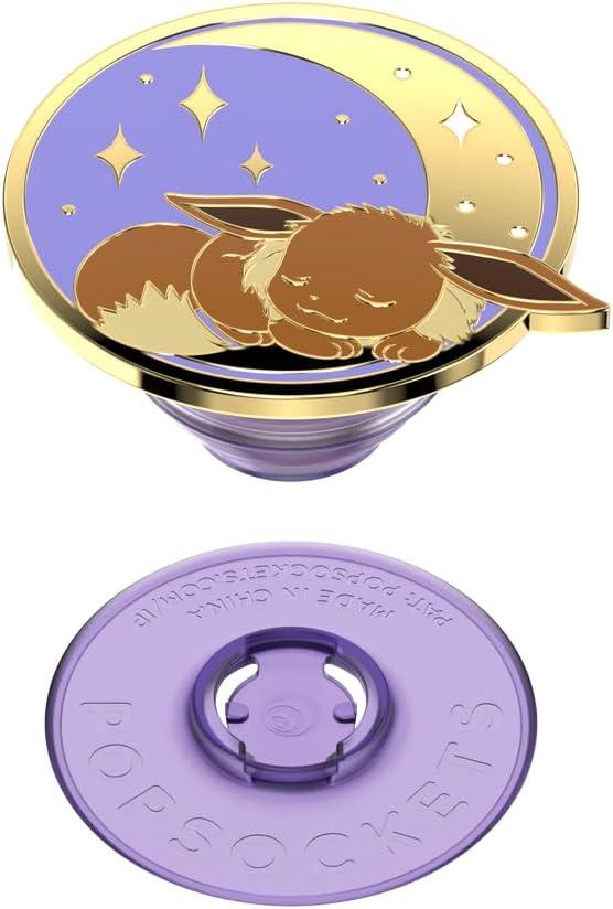imagePopSockets Phone Grip with Expanding Kickstand Adhesive Grip PopOut POKEMON Hey PikachuSleeping Eevee