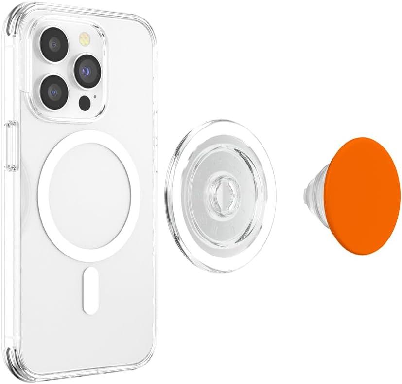 imagePopSockets Phone Grip with Kickstand Bright Orange PopSockets Adhesive PopGripMagnetic PopGrip