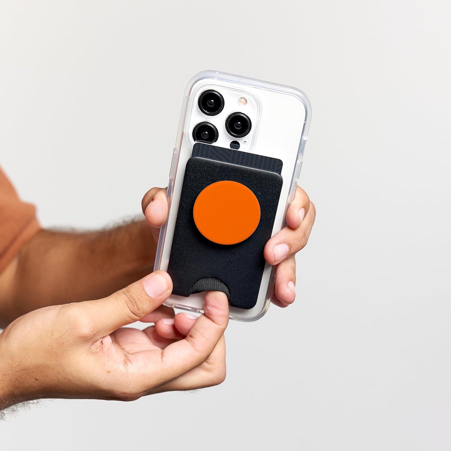 imagePopSockets Phone Grip with Kickstand Bright Orange PopSockets Adhesive PopGripMagnetic PopWallet