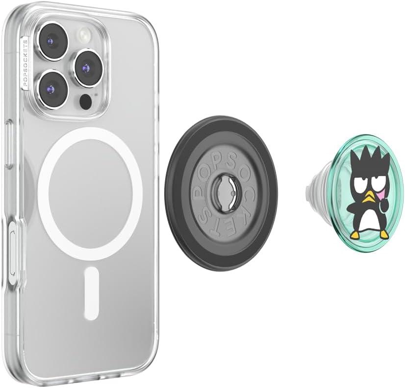 imagePopSockets Round Phone Grip Compatible with MagSafe Adapter Ring Included Phone Holder Wireless Charging Compatible Sanrio Dancing KeroppiBlue BadtzMaru