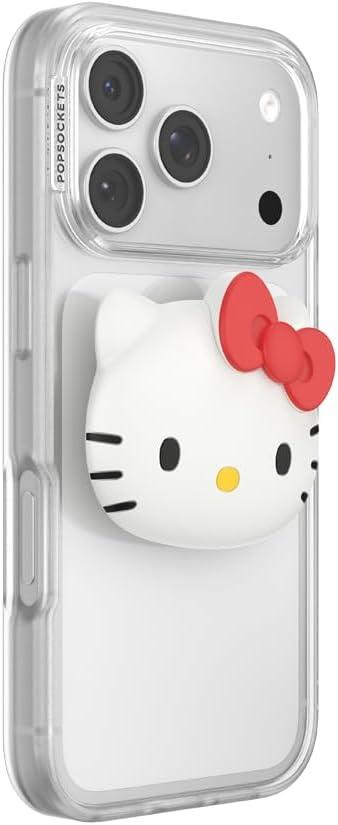 imagePopSockets Round Phone Grip Compatible with MagSafe Adapter Ring Included Phone Holder Wireless Charging Compatible Sanrio Dancing KeroppiPopOut Hello Kitty Adhesive