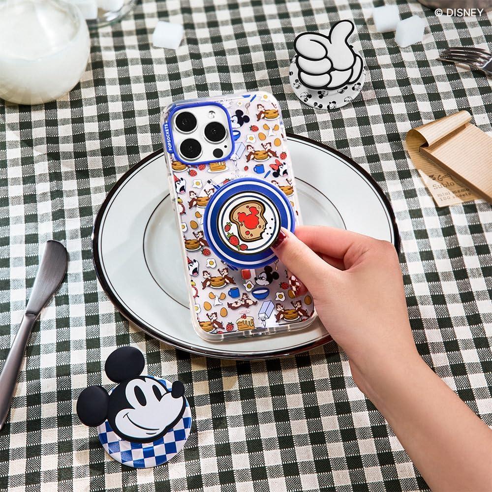 imagePopSockets iPhone 14 Case with MagSafe Phone Case for iPhone 14 Grip Sold Separately Wireless Charging Compatible Mod Mickey amp MinnieMickeys Breakfast Buffet