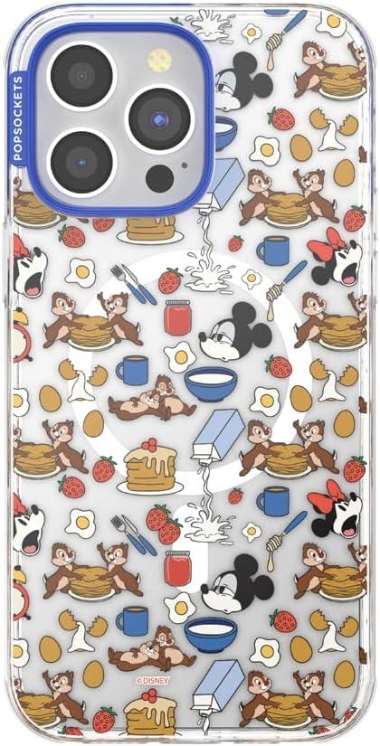 imagePopSockets iPhone 14 Case with MagSafe Phone Case for iPhone 14 Grip Sold Separately Wireless Charging Compatible Mod Mickey amp MinnieMickeys Breakfast Buffet