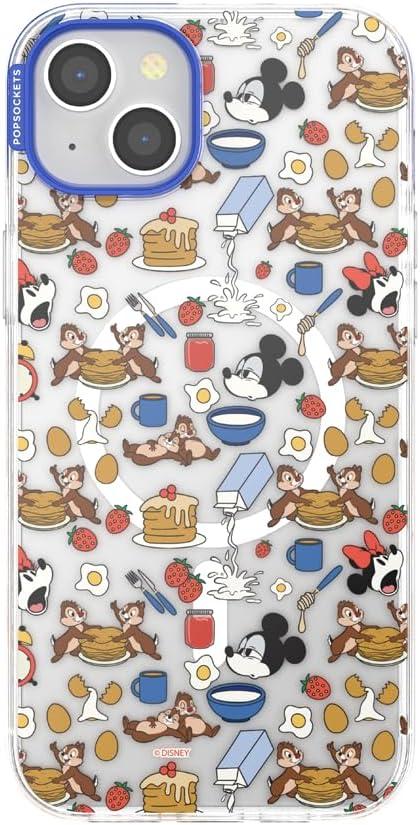 imagePopSockets iPhone 14 Case with MagSafe Phone Case for iPhone 14 Grip Sold Separately Wireless Charging Compatible Mod Mickey amp MinnieMickeys Breakfast Buffet