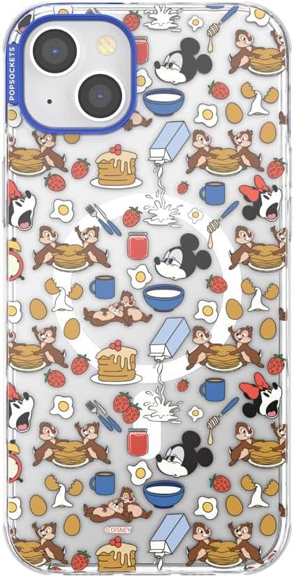 imagePopSockets iPhone 14 Case with MagSafe Phone Case for iPhone 14 Grip Sold Separately Wireless Charging Compatible Mod Mickey amp MinnieMickeys Breakfast Buffet
