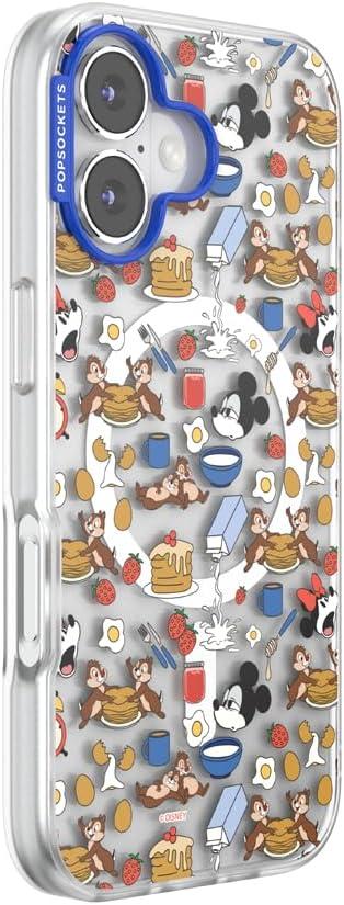 imagePopSockets iPhone 14 Case with MagSafe Phone Case for iPhone 14 Grip Sold Separately Wireless Charging Compatible Mod Mickey amp MinnieMickeys Breakfast Buffet
