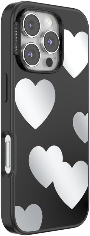 imagePopSockets iPhone 14 Pro Max Case with MagSafe Phone Case for iPhone 14 Pro Max Grip Sold Separately Wireless Charging Compatible Hearts ReflectionHearts Reflection