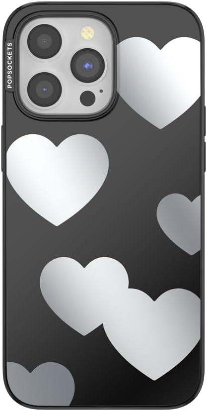 imagePopSockets iPhone 14 Pro Max Case with MagSafe Phone Case for iPhone 14 Pro Max Grip Sold Separately Wireless Charging Compatible Hearts ReflectionHearts Reflection