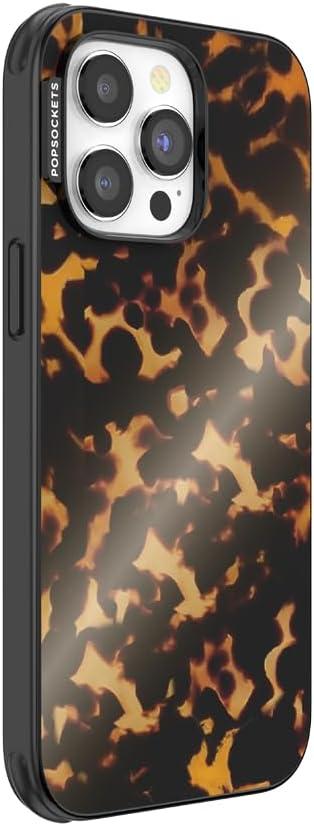 imagePopSockets iPhone 14 Pro Max Case with MagSafe Phone Case for iPhone 14 Pro Max Grip Sold Separately Wireless Charging Compatible Tortoiseshell