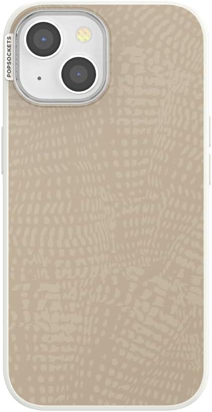 imagePopSockets iPhone 15 Case Compatible with MagSafe Phone Case for iPhone 15 Wireless Charging Compatible Case Only Cocoa UmberLatte Petrified