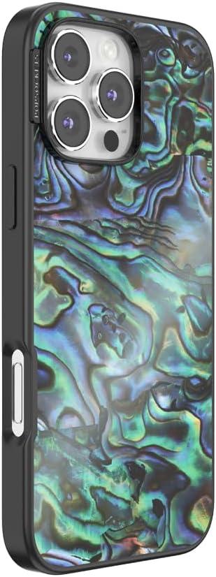 imagePopSockets iPhone 15 Case Compatible with MagSafe Phone Case for iPhone 15 Wireless Charging Compatible Case Only GinghamAlbalone