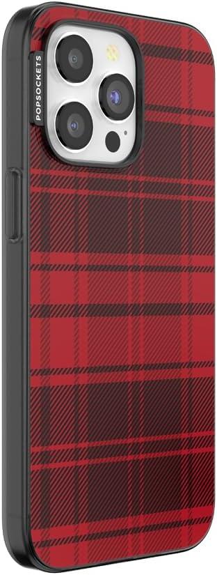 imagePopSockets iPhone 15 Case Compatible with MagSafe Phone Case for iPhone 15 Wireless Charging Compatible Case Only GinghamBuffalo Check
