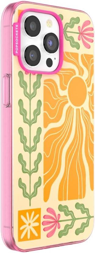 imagePopSockets iPhone 15 Case Compatible with MagSafe Phone Case for iPhone 15 Wireless Charging Compatible Case Only GinghamDesert Mosaic