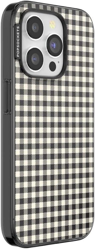 imagePopSockets iPhone 15 Case Compatible with MagSafe Phone Case for iPhone 15 Wireless Charging Compatible Case Only GinghamGingham