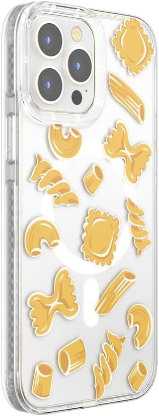 imagePopSockets iPhone 15 Case Compatible with MagSafe Phone Case for iPhone 15 Wireless Charging Compatible Case Only GinghamPasta Pasta