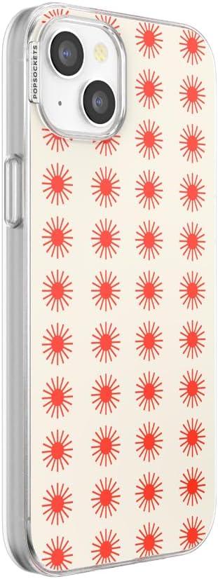 imagePopSockets iPhone 15 Case Compatible with MagSafe Phone Case for iPhone 15 Wireless Charging Compatible Case Only GinghamWestern Sun