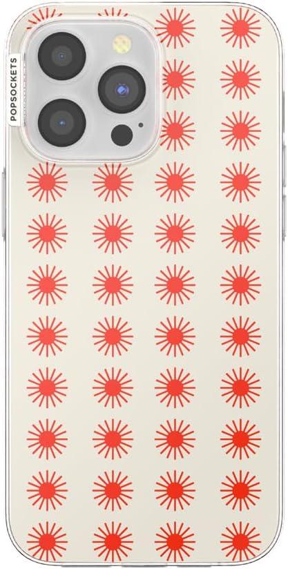 imagePopSockets iPhone 15 Case Compatible with MagSafe Phone Case for iPhone 15 Wireless Charging Compatible Case Only GinghamWestern Sun