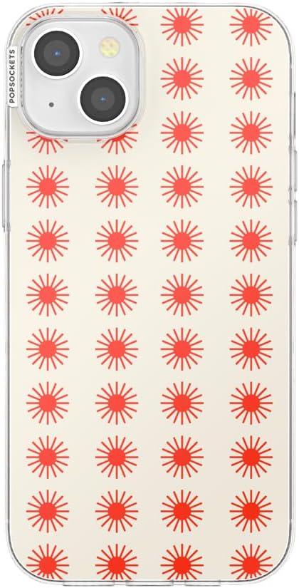 imagePopSockets iPhone 15 Case Compatible with MagSafe Phone Case for iPhone 15 Wireless Charging Compatible Case Only GinghamWestern Sun