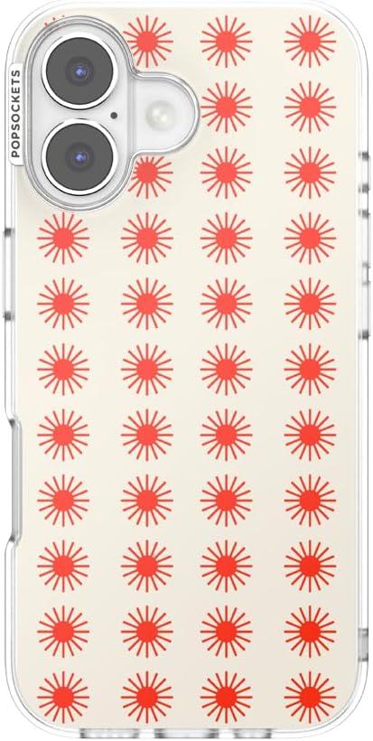 imagePopSockets iPhone 15 Case Compatible with MagSafe Phone Case for iPhone 15 Wireless Charging Compatible Case Only GinghamWestern Sun