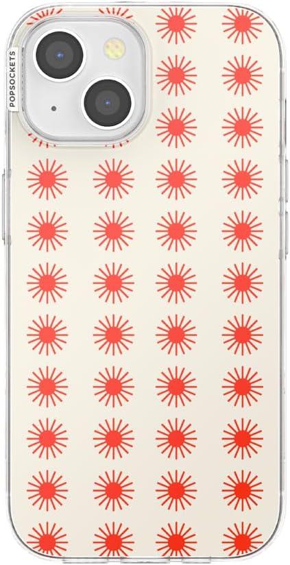 imagePopSockets iPhone 15 Case Compatible with MagSafe Phone Case for iPhone 15 Wireless Charging Compatible Case Only GinghamWestern Sun