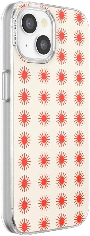 imagePopSockets iPhone 15 Case Compatible with MagSafe Phone Case for iPhone 15 Wireless Charging Compatible Case Only GinghamWestern Sun