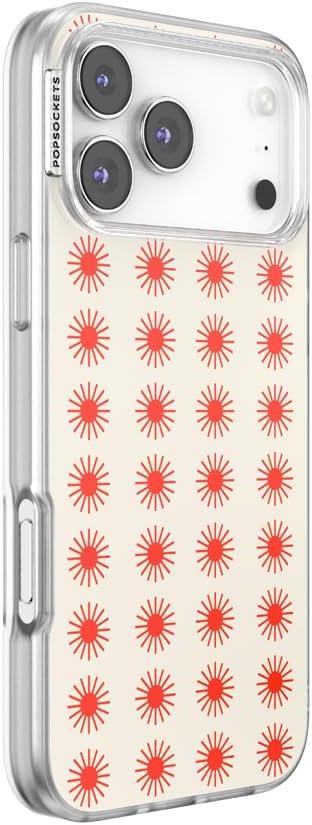 imagePopSockets iPhone 15 Case Compatible with MagSafe Phone Case for iPhone 15 Wireless Charging Compatible Case Only GinghamWestern Sun