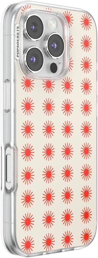 imagePopSockets iPhone 15 Case Compatible with MagSafe Phone Case for iPhone 15 Wireless Charging Compatible Case Only GinghamWestern Sun