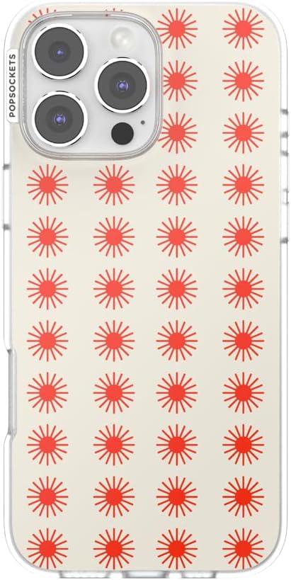 imagePopSockets iPhone 15 Case Compatible with MagSafe Phone Case for iPhone 15 Wireless Charging Compatible Case Only GinghamWestern Sun