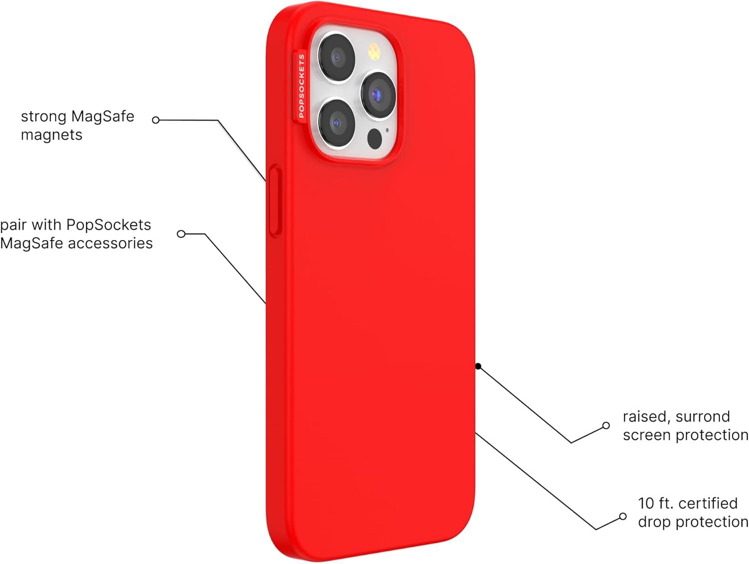 imagePopSockets iPhone 15 Plus Case Compatible with MagSafe Phone Case for iPhone 15 Plus Wireless Charging Compatible Case Only LatteRosso