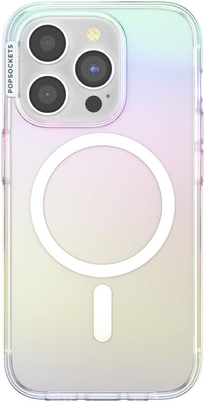 imagePopSockets iPhone 15 Plus Case Compatible with MagSafe Phone Case for iPhone 15 Plus Wireless Charging Compatible Case Only LatteShimmer