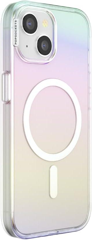 imagePopSockets iPhone 15 Plus Case Compatible with MagSafe Phone Case for iPhone 15 Plus Wireless Charging Compatible Case Only LatteShimmer