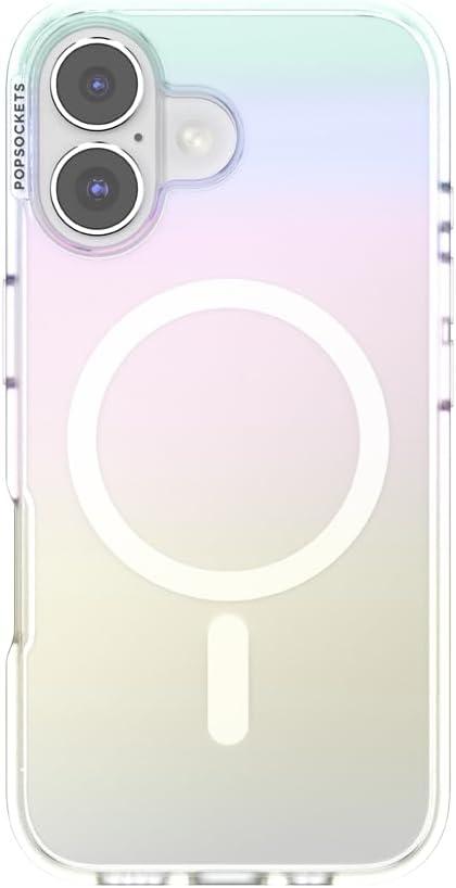 imagePopSockets iPhone 15 Plus Case Compatible with MagSafe Phone Case for iPhone 15 Plus Wireless Charging Compatible Case Only LatteShimmer