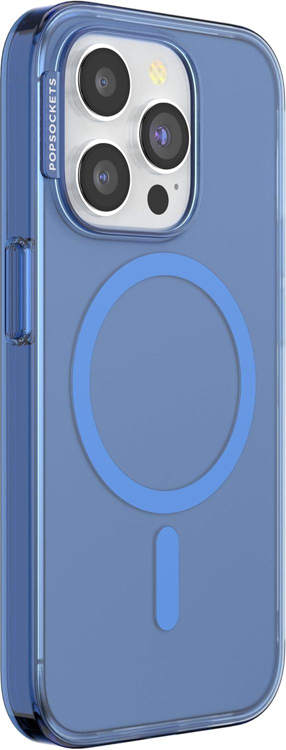 imagePopSockets iPhone 15 Plus Case Compatible with MagSafe Phone Case for iPhone 15 Plus Wireless Charging Compatible Case Only LatteVermeer Blue
