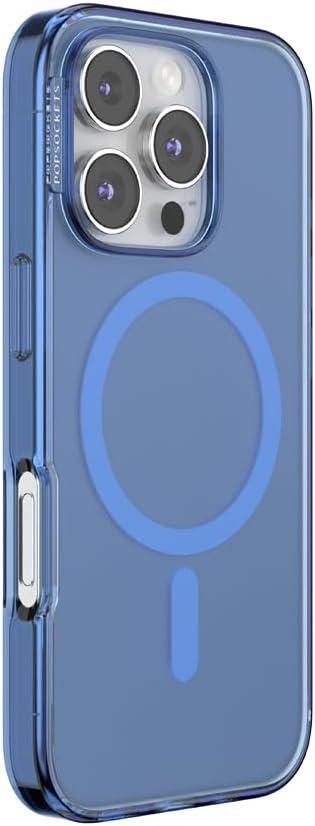 imagePopSockets iPhone 15 Plus Case Compatible with MagSafe Phone Case for iPhone 15 Plus Wireless Charging Compatible Case Only LatteVermeer Blue
